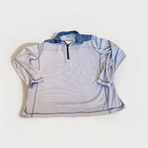 Vineyard Vines Men’s Performance 1/4 Zip Pullover Blue Stripe Size M